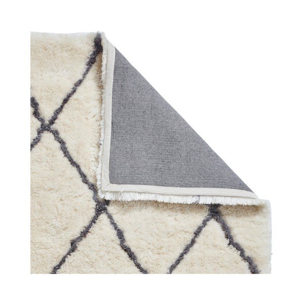 Kreemvalge ja valge vaip hallide detailidega , 120 x 170 cm Morocco - Think Rugs-image-1