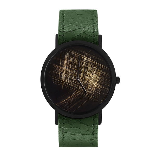 Unisex hodinky se zeleným řemínkem South Lane Stockholm Avant Gold Scratch 