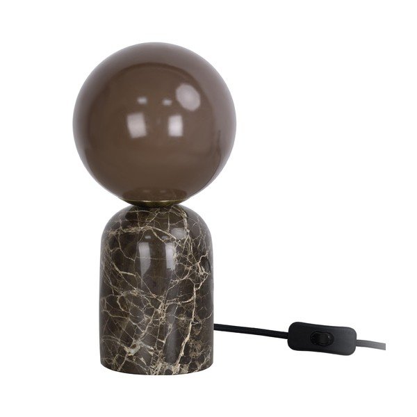 Tumepruun marmorist laualamp (kõrgus 20 cm) Lazio Sphere - Leitmotiv