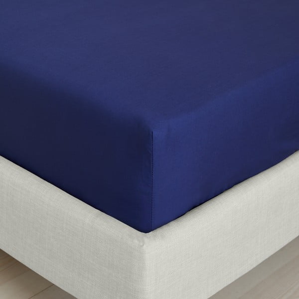 Tumesinine perkal-puuvillane voodilina 90x190 cm Cotton Percale - Bianca-image-3