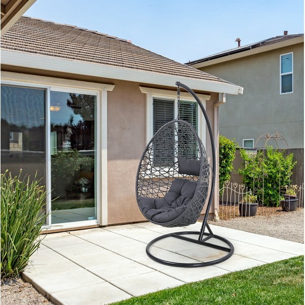 Černé zahradní závěsné křeslo Bonami Selection Costelo-image-1