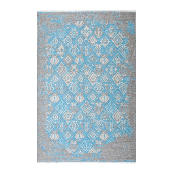 Oboustranný šedo-modrý koberec Vitaus Normani, 77 x 200 cm