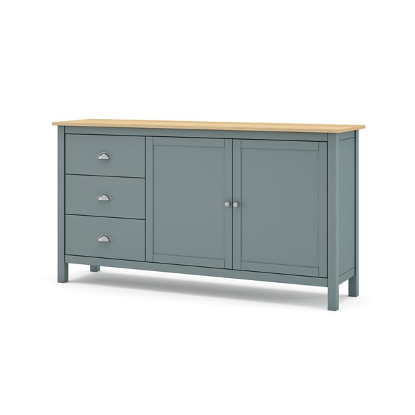 Hallikasroheline männipuidust kummut 150x80x40 cm Misti – Marckeric-image-3