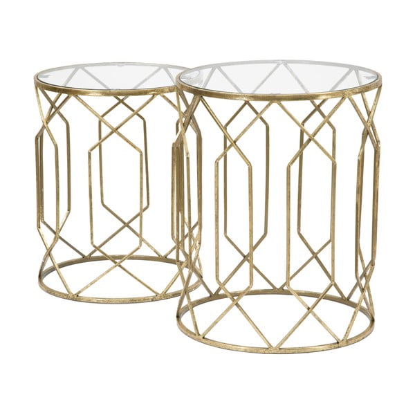 Ümmargused klaaspinnaga küljelauad 2tk komplektis ø 42 cm Tunisi – Mauro Ferretti-image-1