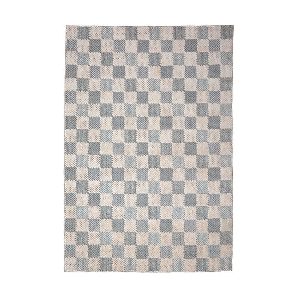 Sinine pestav puuvillasegu vaip 155x230 cm Muted Checkerboard - Flair Rugs