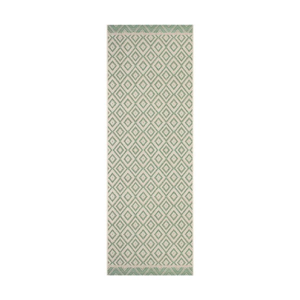 Roheline ja beež õuejooksja Porto, 70 x 200 cm - Ragami