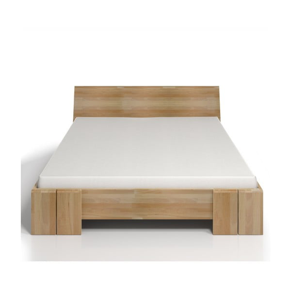 Dvoulůžková postel z bukového dřeva s úložným prostorem SKANDICA Vestre Maxi, 140 x 200 cm