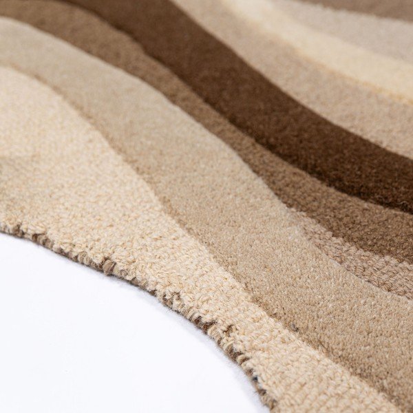 Pruun/beež käsitsi kootud villavaip 160x230 cm Envy Wool - Flair Rugs-image-2