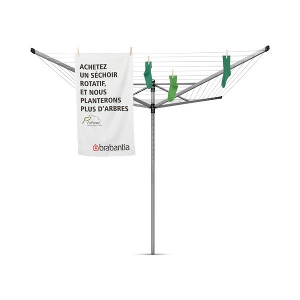 Hõbedane välitingimustes kasutatav pesukuivatusrest 60 m Lift-O-Matic – Brabantia-image-4