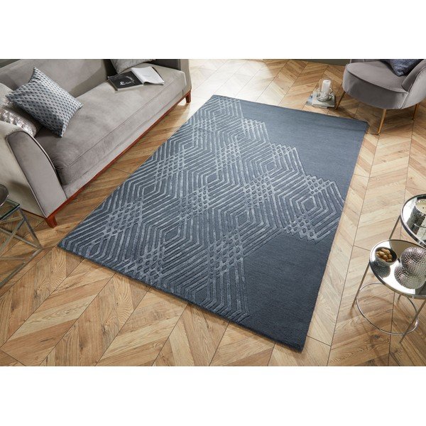 Sinine villane vaip , 120 x 170 cm Diamonds - Flair Rugs-image-4
