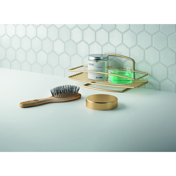 Kuldne terasest vannitoa riiul Onda - Metaltex-image-1