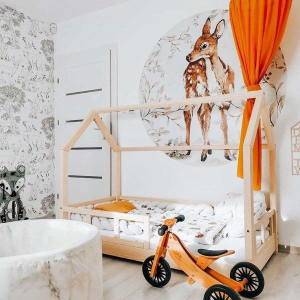 Seinakleebis lastele Hirv ringis, ø 150 cm Dear in a Circle - Dekornik-image-2