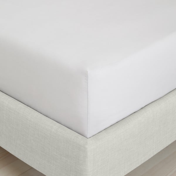 Hall puuvillane veniv voodilina 185x200 cm Cotton Percale - Bianca-image-3