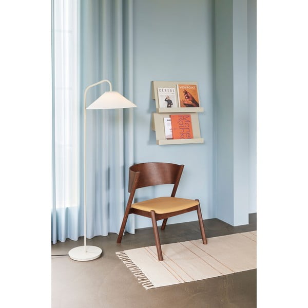 Kreem põrandavalgusti klaasist varjuga (kõrgus 158 cm) Solid - Hübsch-image-2