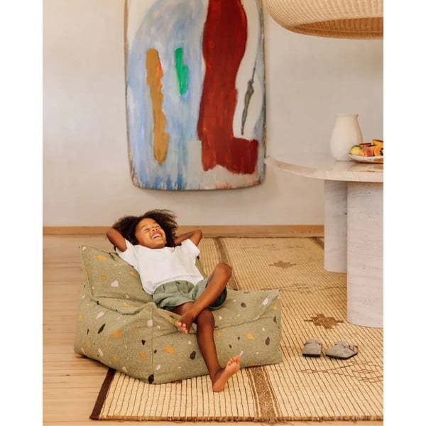 Roheline buklee/šenillkangast laste kott-tool Terrazzo Chair - Wigiwama-image-2