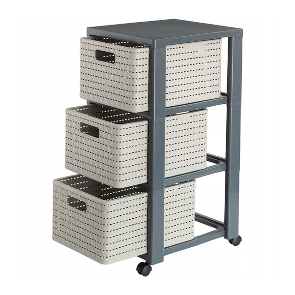 Hall plastikust vannitoa riiul 32,5x71 cm Country - Rotho-image-2