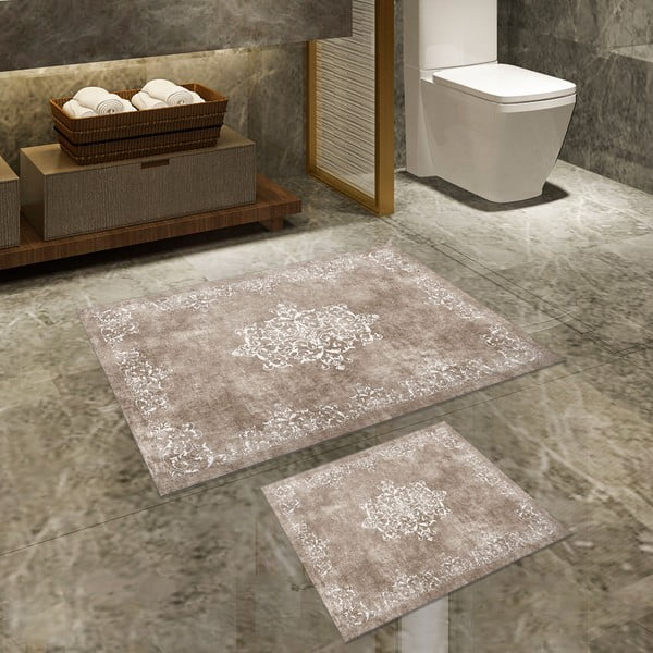 Pruunid vannitoamatid 2tk komplektis 60x100 cm - Foutastic-image-2