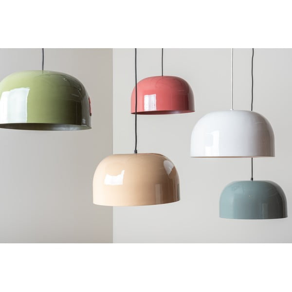 Valge ripplamp metallist varjuga ø 40 cm Dome - Leitmotiv-image-2