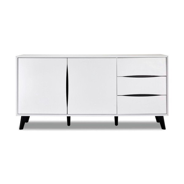 Valge madal kummut 160x80 cm Lyon - Furnhouse