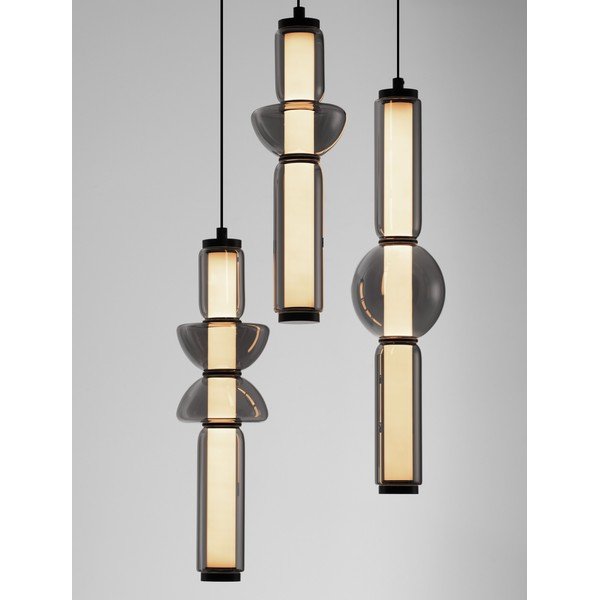 Hallist klaasist hämardatav LED-rippvalgusti ø 38 cm Ulon - Nova Luce-image-1