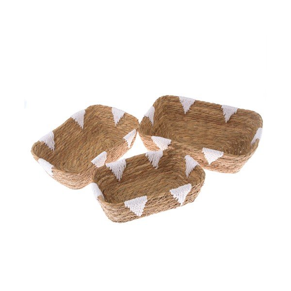 Punutud korvid komplektis 3 tk ø 34x10 cm - Dakls