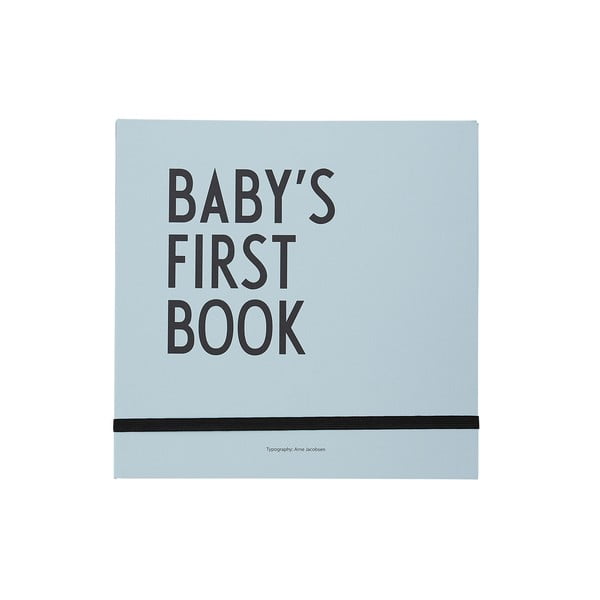 Sinine laste mälestusraamat Baby's First Book - Design Letters