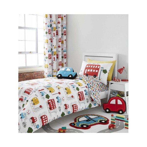 Sinine ja punane autode motiiviga lastepadi , 42 x 30 cm Transport - Catherine Lansfield-image-3