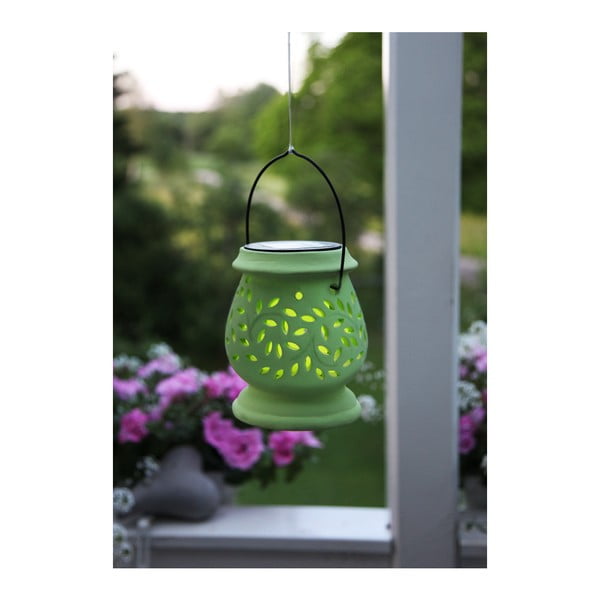 Lucerna Solar Energy Clay Lantern Green-image-3