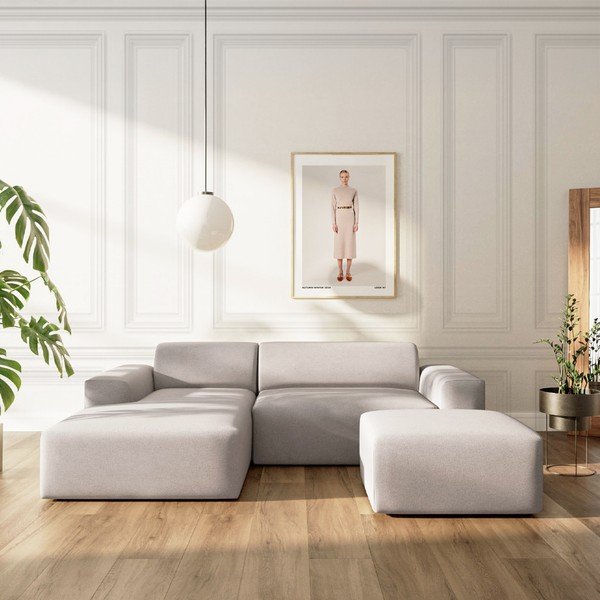 Hall sametist panipaigaga nurgadiivanvoodi (vasak nurk) Villet - Rodier-image-1