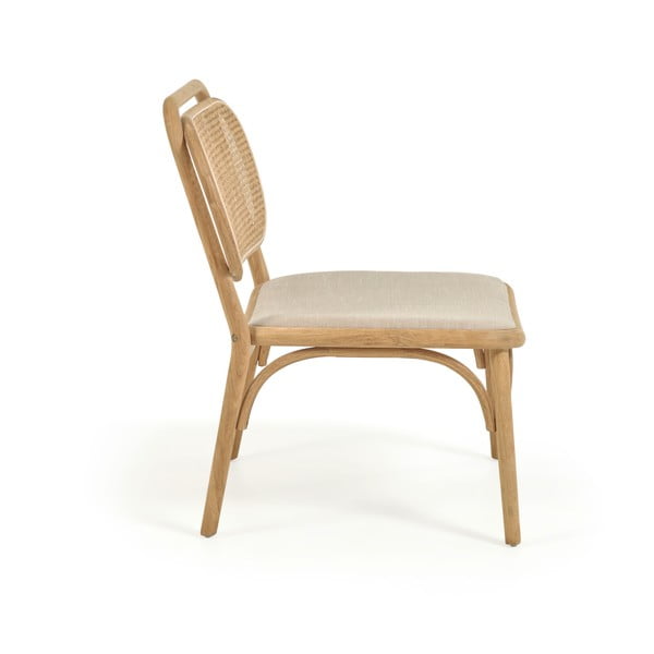 Beež-puiduvärvi roost punutud tugitool Doriane - Kave Home-image-2