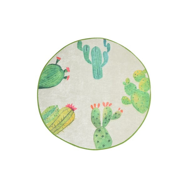 Tropica Cactus I valge-roheline vannimatt, ⌀ 100 cm - Foutastic