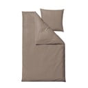 Taupe damastist pikendatud voodipesu üheinimesevoodile 140x220 cm Tiles - Södahl