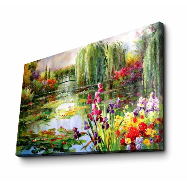 Seinamaal lõuendil Impressionistlik aed, 70 x 45 cm Claude Monet - Colorful Water Lily Pond - Wallity-image-2
