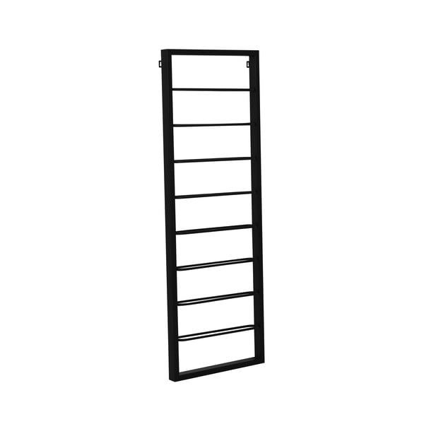 Must metallist seinale paigaldatav veiniriiul 42x120x6 cm Macaben - Light & Living-image-3