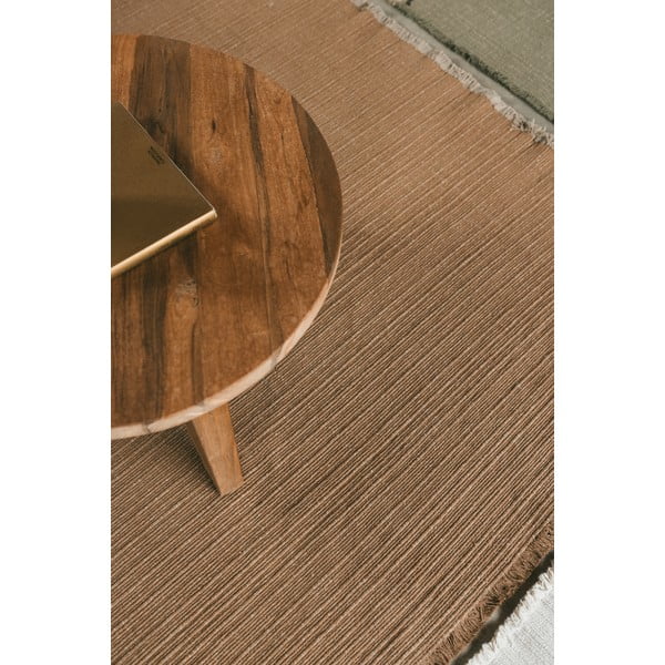 Ookerkollane käsitsi kootud puuvillane vaip 200x300 cm Handloom - Lorena Canals-image-4