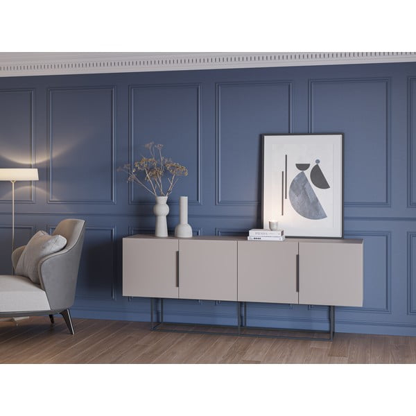 Hall-beež madal kummut 200x80 cm Titan - Marckeric-image-1