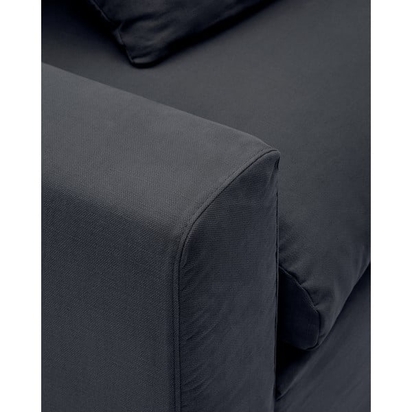 Antratsiitne linane diivan 340 cm Nora - Kave Home-image-3