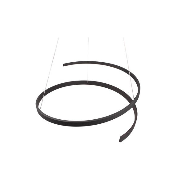 Must LED rippvalgusti hääljuhtimise/mobiilirakenduse juhtimisega, metallist varjuga ø 75 cm Cinardi - CINQUE-image-2