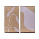 Orgaanilisest puuvillast rätikud 2 tk komplektis lavendli ja helepruuni värvi 50x90 cm. Nova Arte - Mette Ditmer Denmark