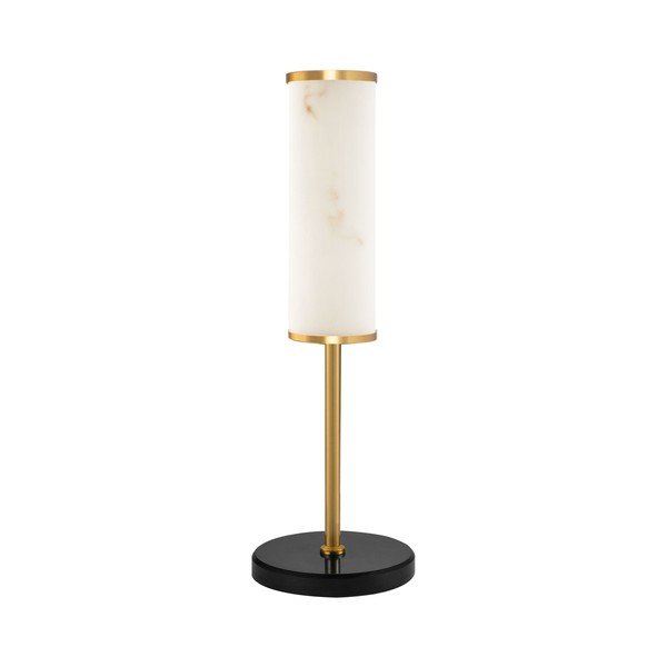 Valge/messingivärvi LED-laualamp marmorist dekooriga (kõrgus 49 cm) Nolia - Nova Luce