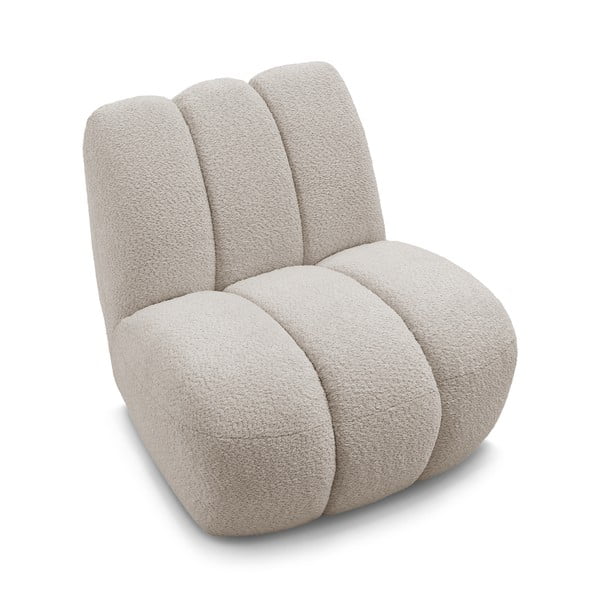 Bouclé kangast beež tugitool Janissaire - Bobochic Paris-image-4