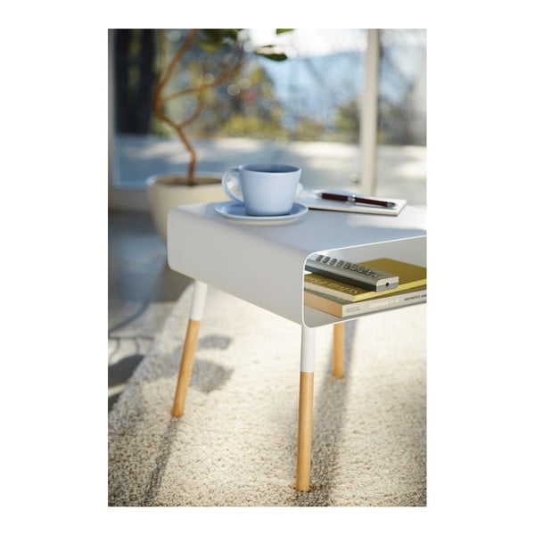 Valge kohvilaud, kõrgus 35 cm Plain - YAMAZAKI-image-3