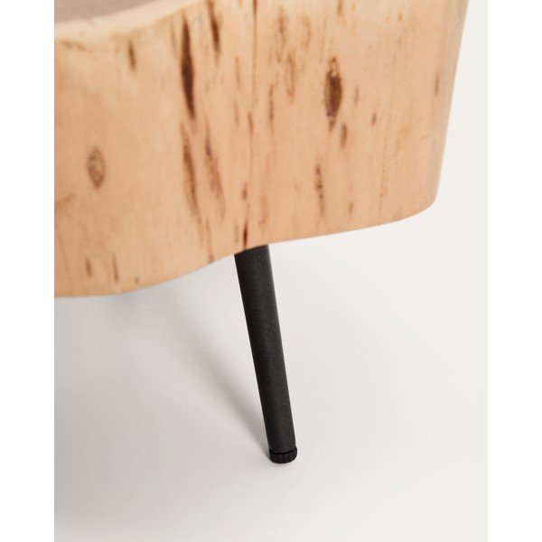 Ümmargune diivanilaud akaatsiapuidust pealispinnaga 49x47 cm Tanive - Kave Home-image-3