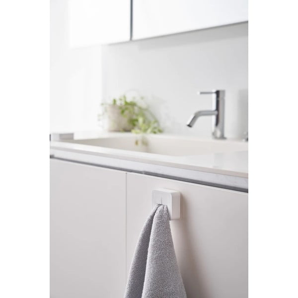 Valge plastmass käterätiku hoidja isekleepuv Film Hook – YAMAZAKI-image-2