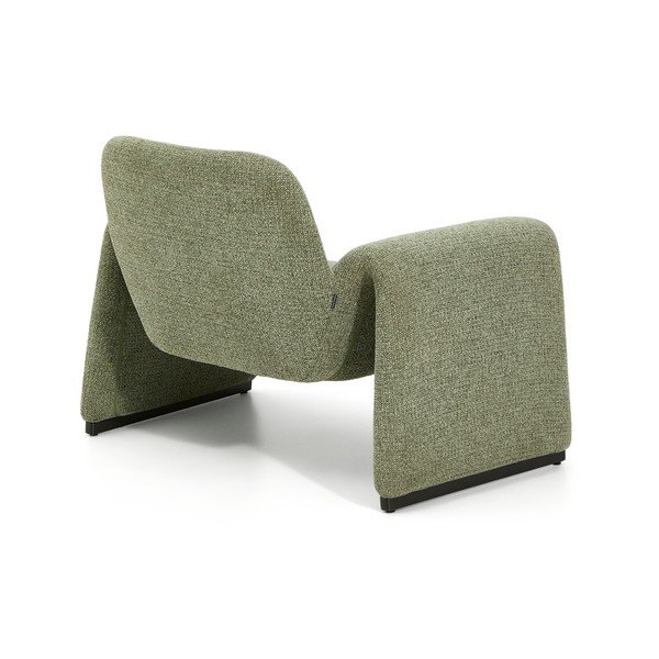 Roheline šenillist tugitool Melvia - Kave Home-image-4