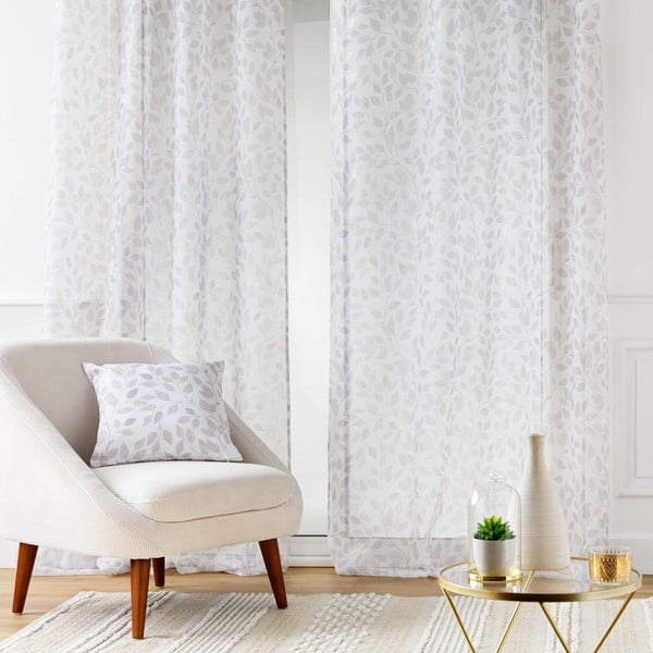 Valge voile kardin 140x280 cm Duchesse - douceur d'intérieur-image-1