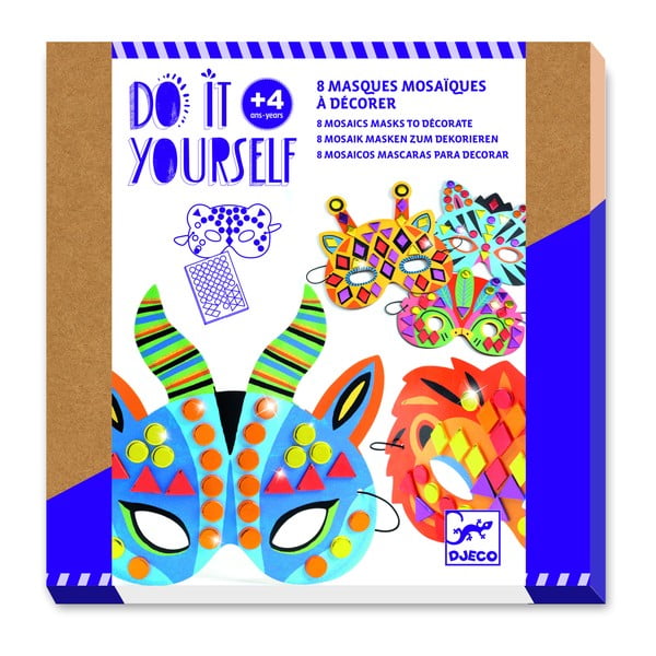 Komplekt 8 džungliloomade maski valmistamiseks - Djeco-image-1