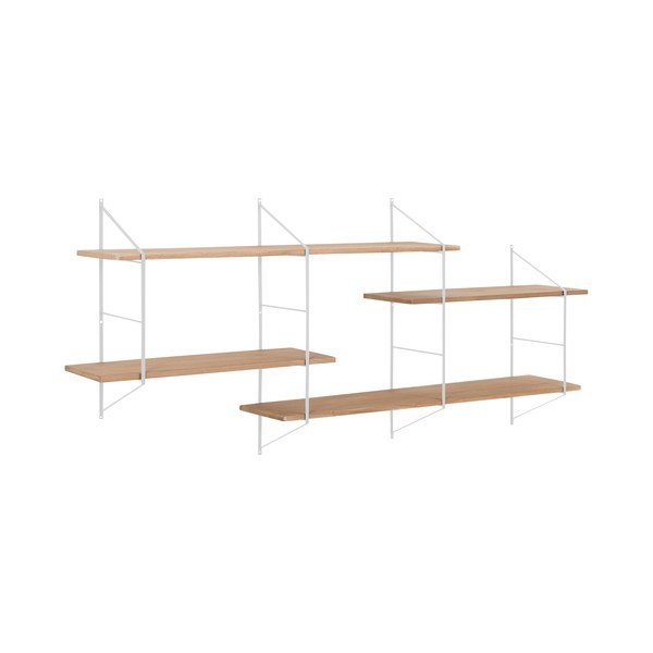 Valge riiul, mis on valmistatud täispuidust pavlovnia Belfast - Actona-image-1