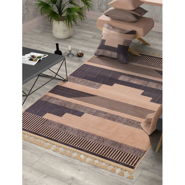 Pruun ja beež pestav vaibajooksja 300x100 cm - Vitaus-image-1