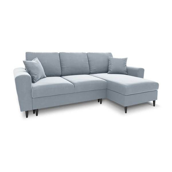 Helesinine sametist panipaigaga nurgadiivanvoodi Kyoto - Cosmopolitan Design